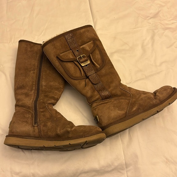UGG Tall Buckle Cargo Pocket Sheepskin Boots - Picture 1 of 7